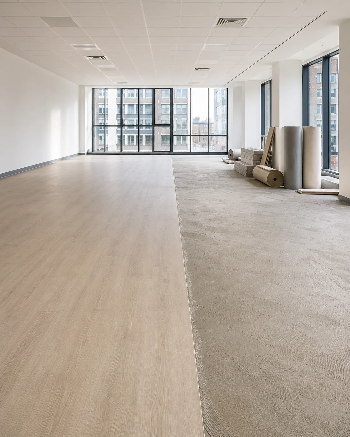 Commercial flooring in a London building