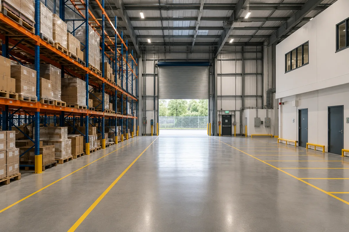 Industrial warehouse unit interior
