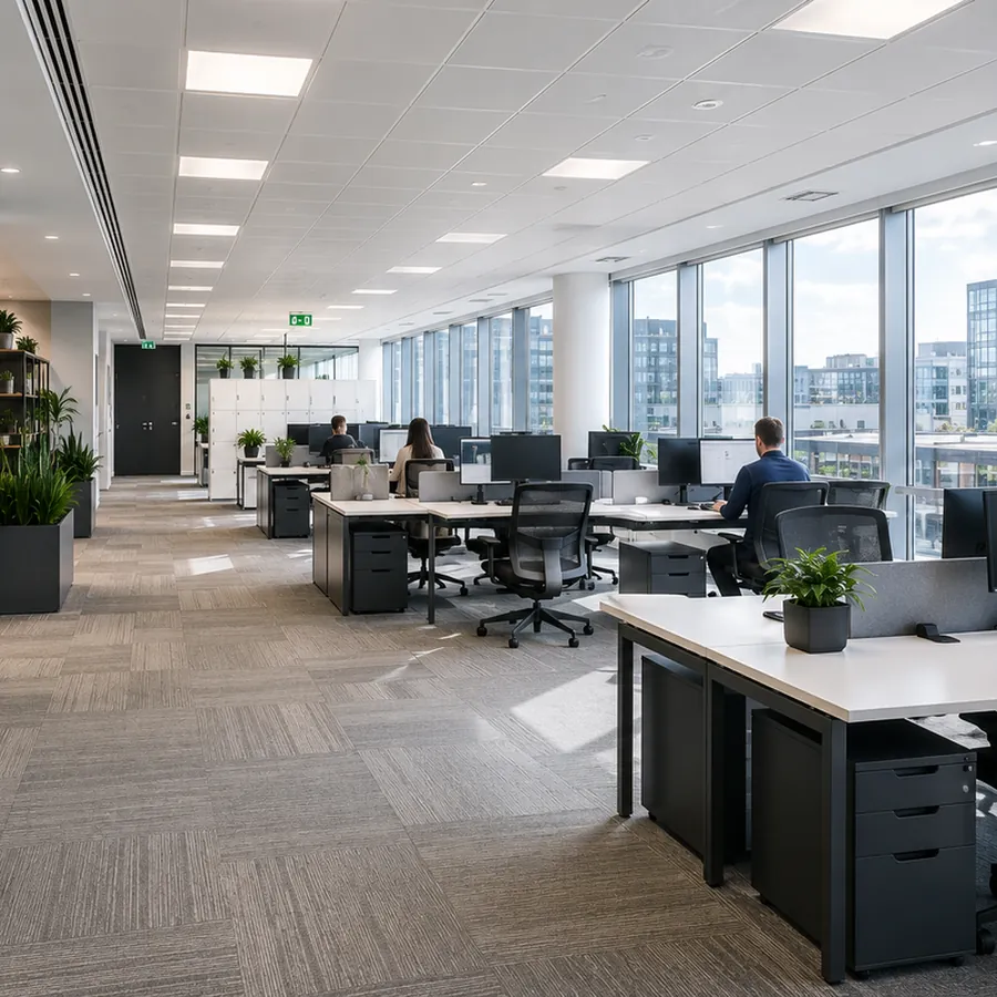 Occupied London office interior