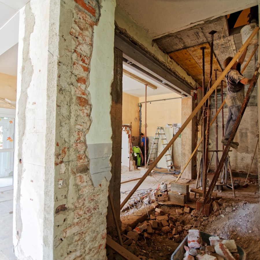 Interior mid-renovation
